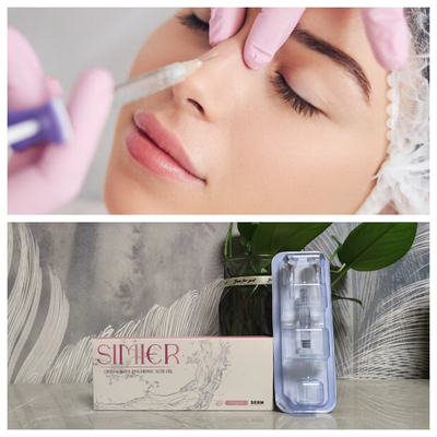 24 mg Hyaluronik Asit Kıvrım Doldurucular Çapraz Bağlantılı HA Hyaluronik Enjeksiyonlar Yüz