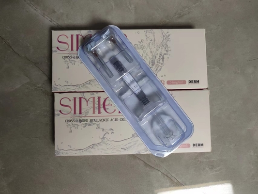 Şeffaf Dermal Dudak Yüz Dermal Filler 24mg/Ml Hyaluronik Asit Enjeksiyonları