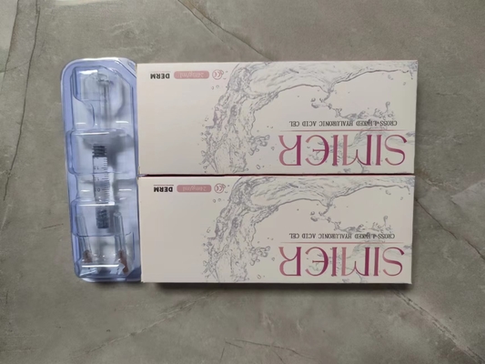 Şeffaf Dermal Dudak Yüz Dermal Filler 24mg/Ml Hyaluronik Asit Enjeksiyonları
