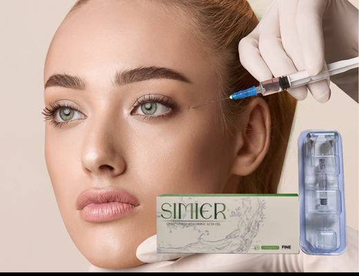Çapraz Bağlantılı SIMIER Dermal Filler 2ml Hidrolik Asit Enjeksiyonları Yüz