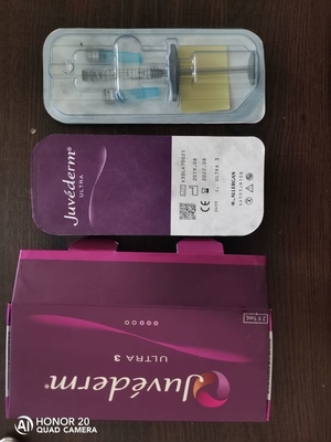 Yumuşak kırışıklıklar Enjekte edilebilir Dermal Dolgu Hialuronik Asit Juvederm Ultra 3 2*1ml